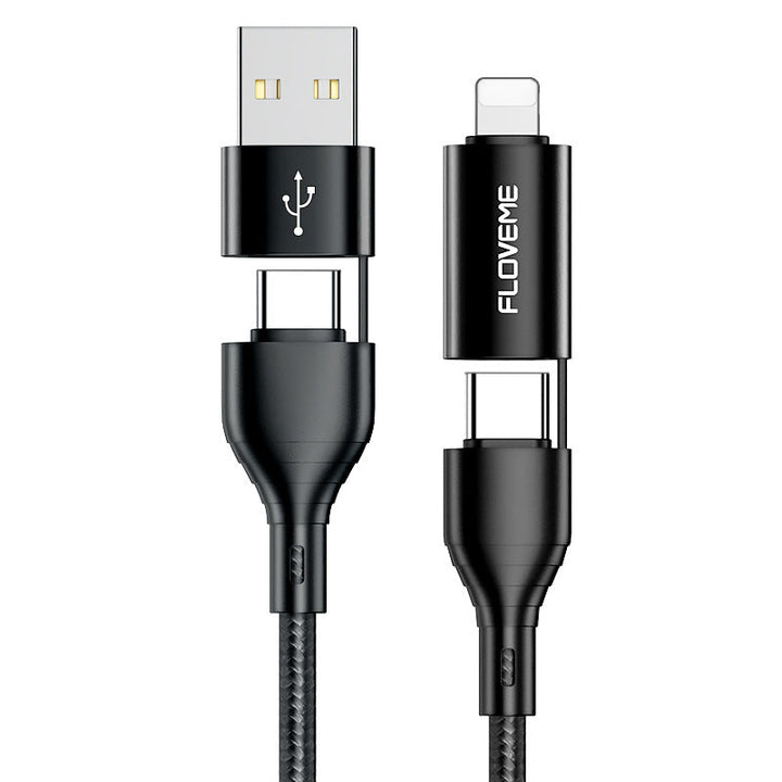 Discover the Ultimate 4-in-1 Mobile Phone Data Cable