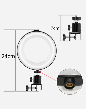 Illuminate Your Virtual Presence with the Desktop Clip 6 Inch Fill Light