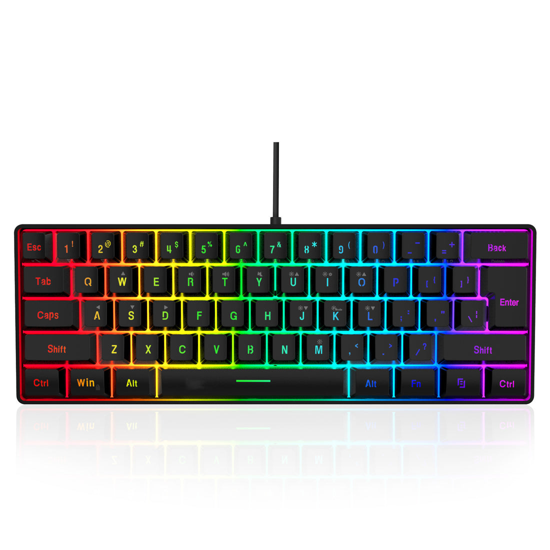 61-Key RGB Wired Gaming Membrane Keyboard