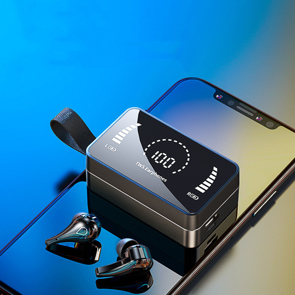 Bluetooth 5.0 Waterproof Stereo Sports Earbuds with Charging Case 3500mAh Mic