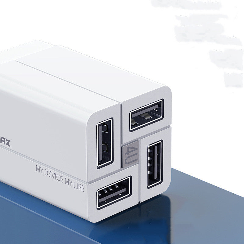 REMAX 4-Head Multi-Function Fast Charging QC Power Adapter 3C Certified Universal Charger