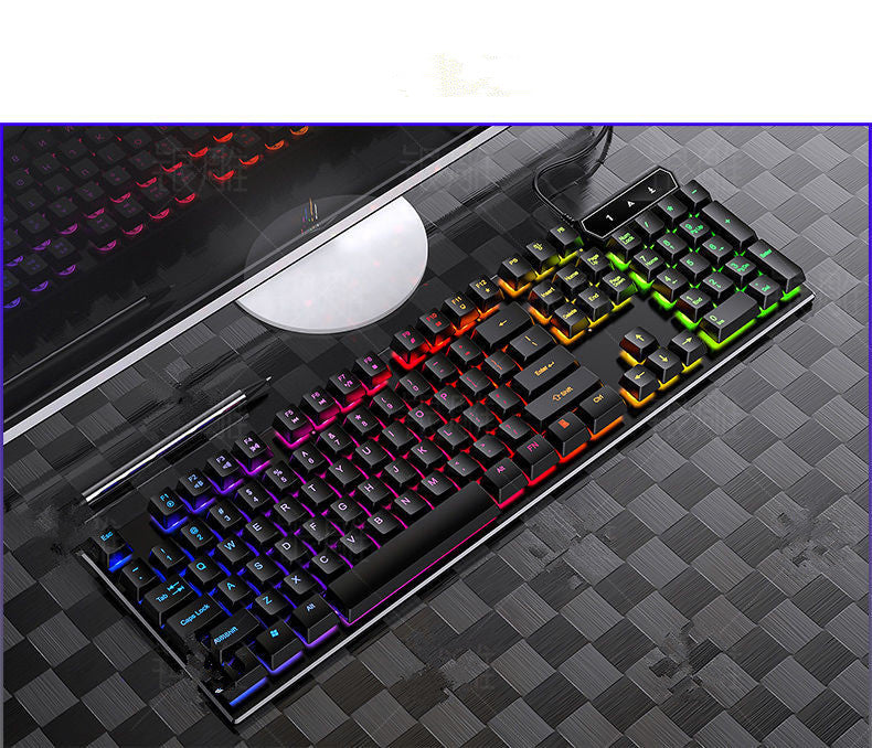 Mechanical Feel Wired Gaming Keyboard and Mouse Set