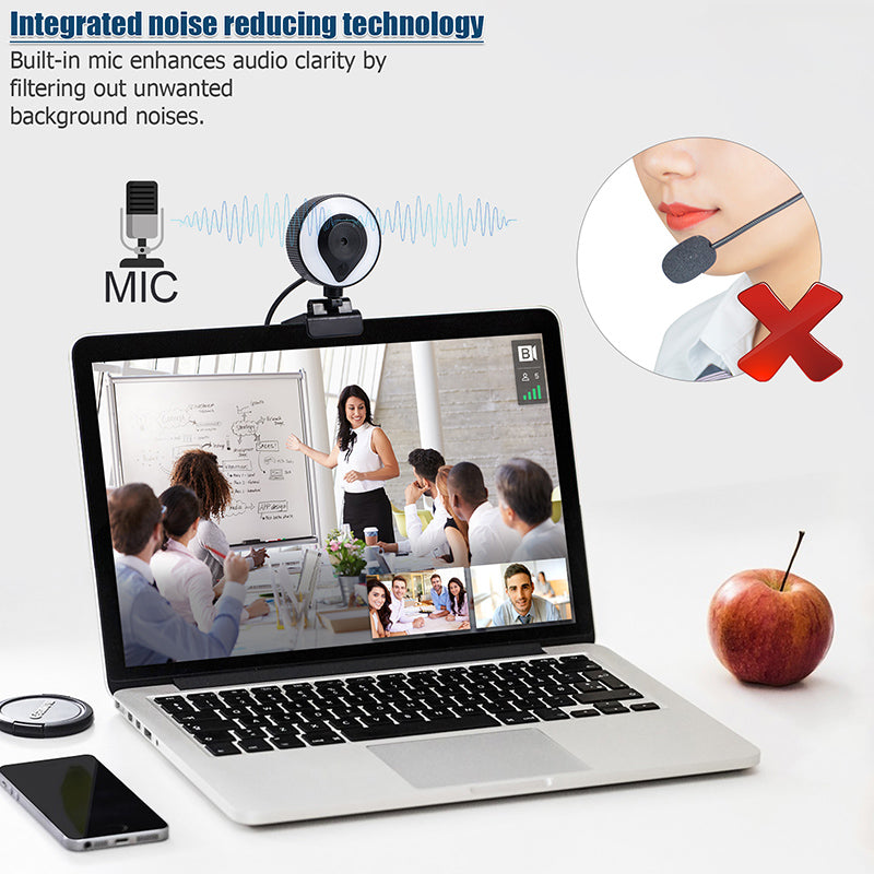 2K USB Touch HD Webcam With Fill Light