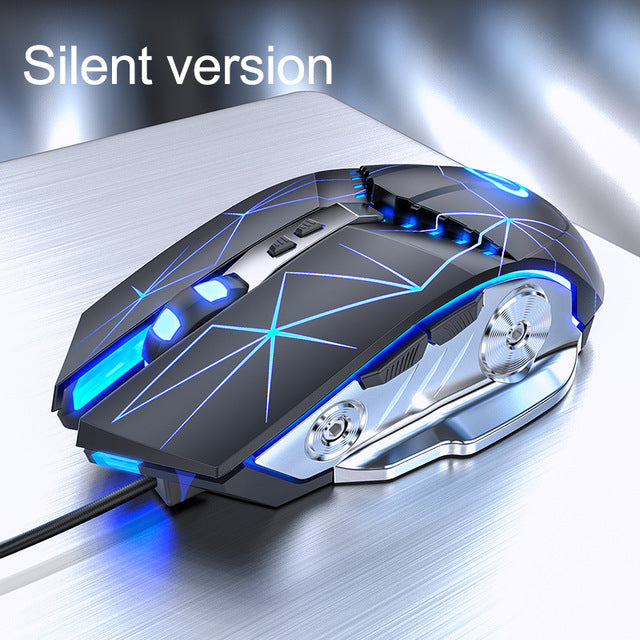Silent Wired Gaming Mouse for PC and Laptop