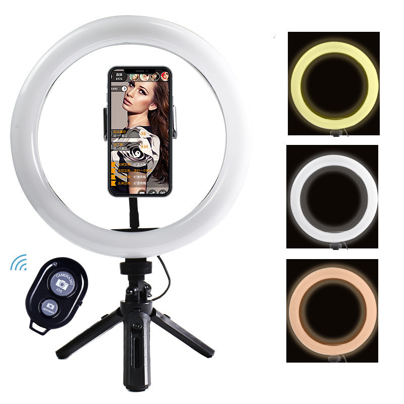 10-Inch Bluetooth Ring Light Mobile Phone Live Stand With Desktop Tripod
