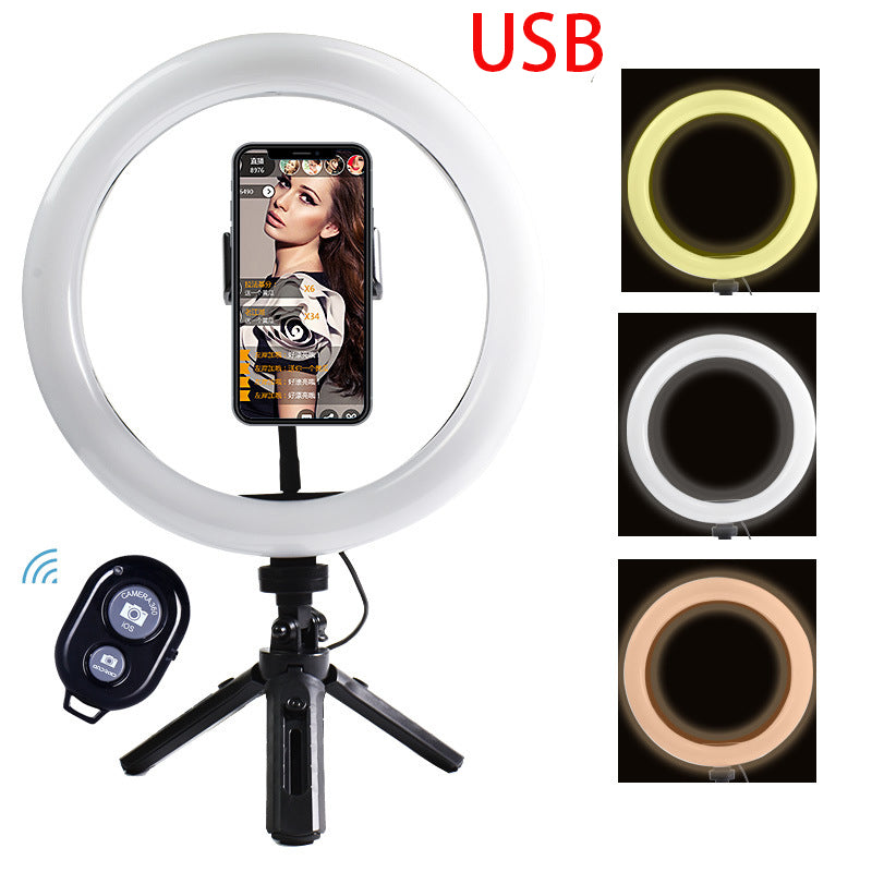 10-Inch Bluetooth Ring Light Mobile Phone Live Stand With Desktop Tripod