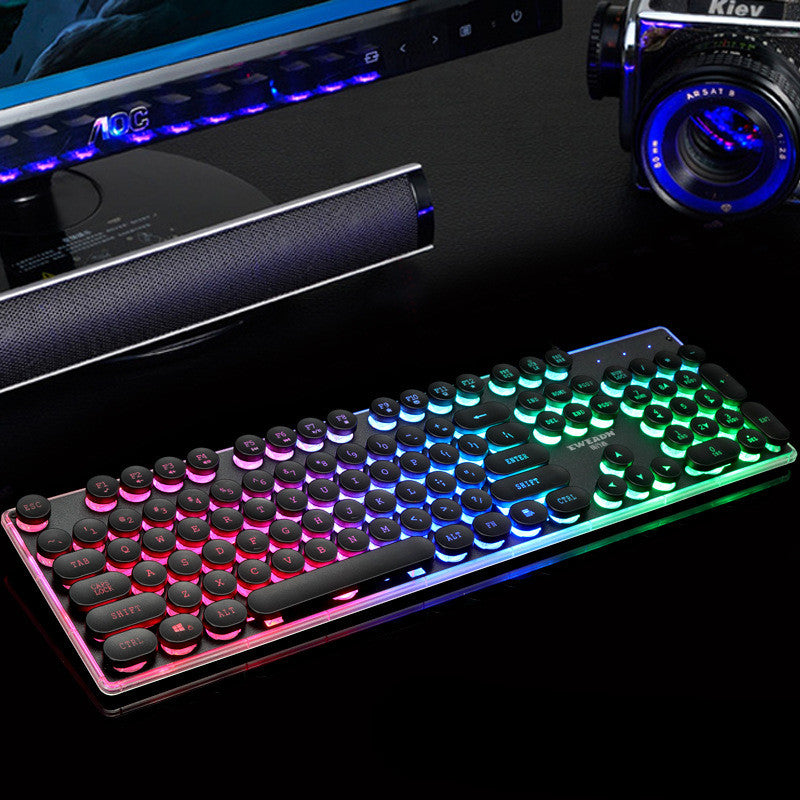 Forerunner GX60 Retro Punk USB Wired Gaming Keyboard With Lighting
