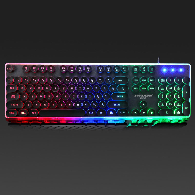 Forerunner GX60 Retro Punk USB Wired Gaming Keyboard With Lighting