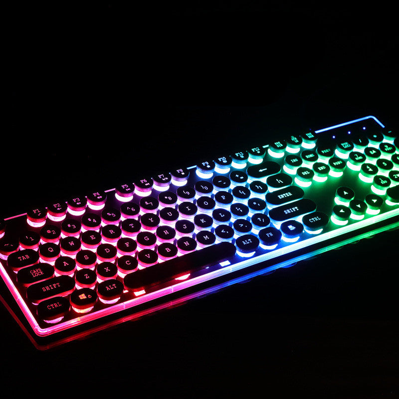 Forerunner GX60 Retro Punk USB Wired Gaming Keyboard With Lighting