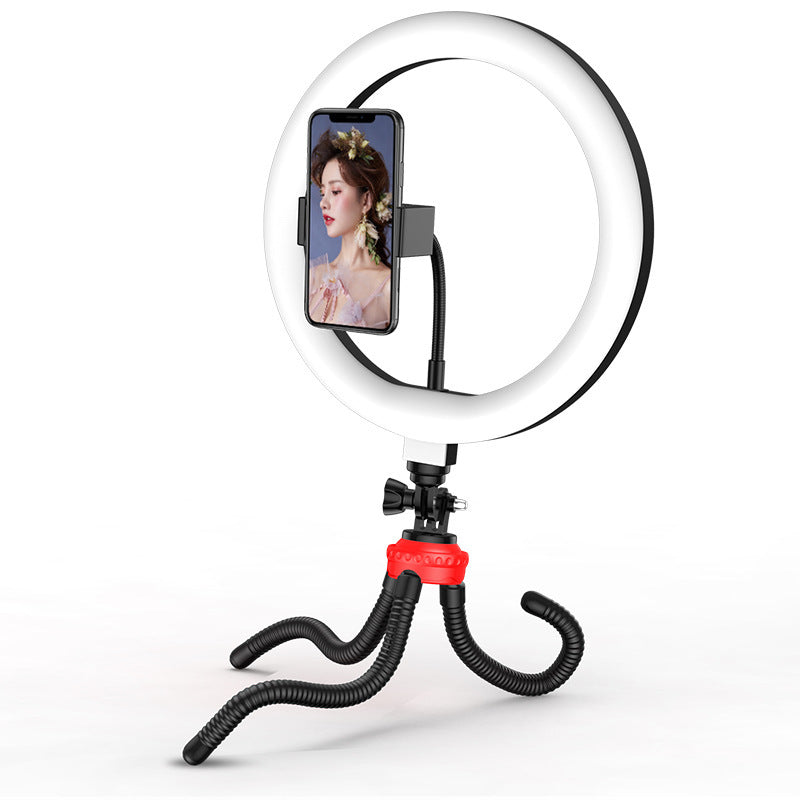 Apple Compatible 10-Inch LED Ring Light With Desktop Tripod