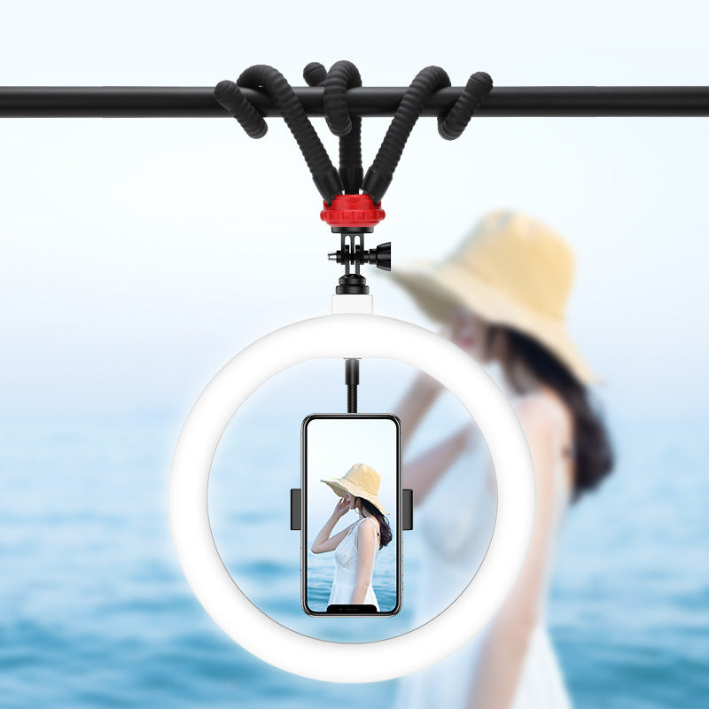 Apple Compatible 10-Inch LED Ring Light With Desktop Tripod