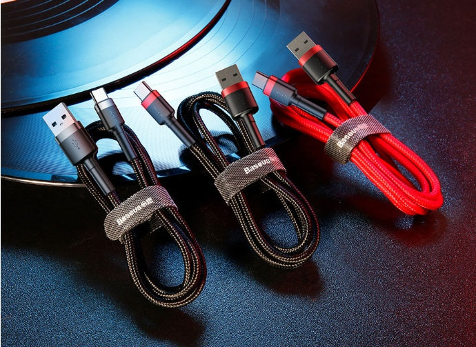 2-in-1 Woven Android Micro USB Charging Data Cable
