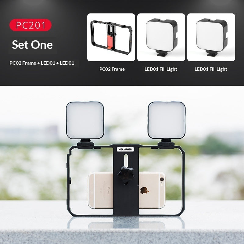 Apple Compatible Mobile Photography Live Kit with Microphone Tripod and Fill Light