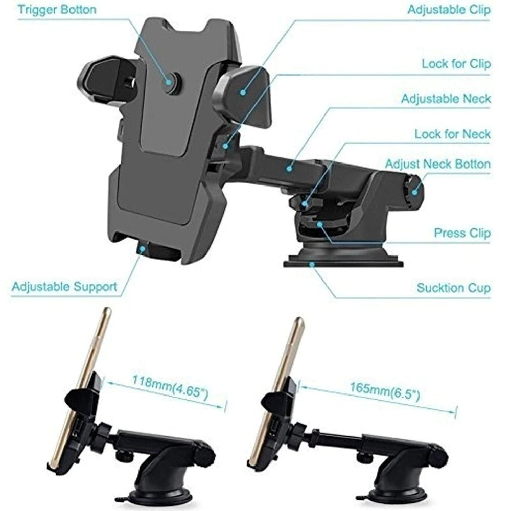 Universal Windshield Car Suction Cup Phone Holder Stand