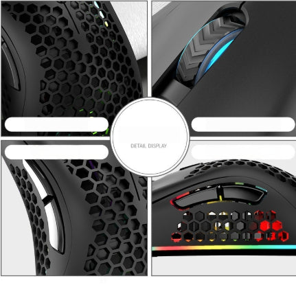 Hollow Out Game Luminous Charging Wireless Mouse