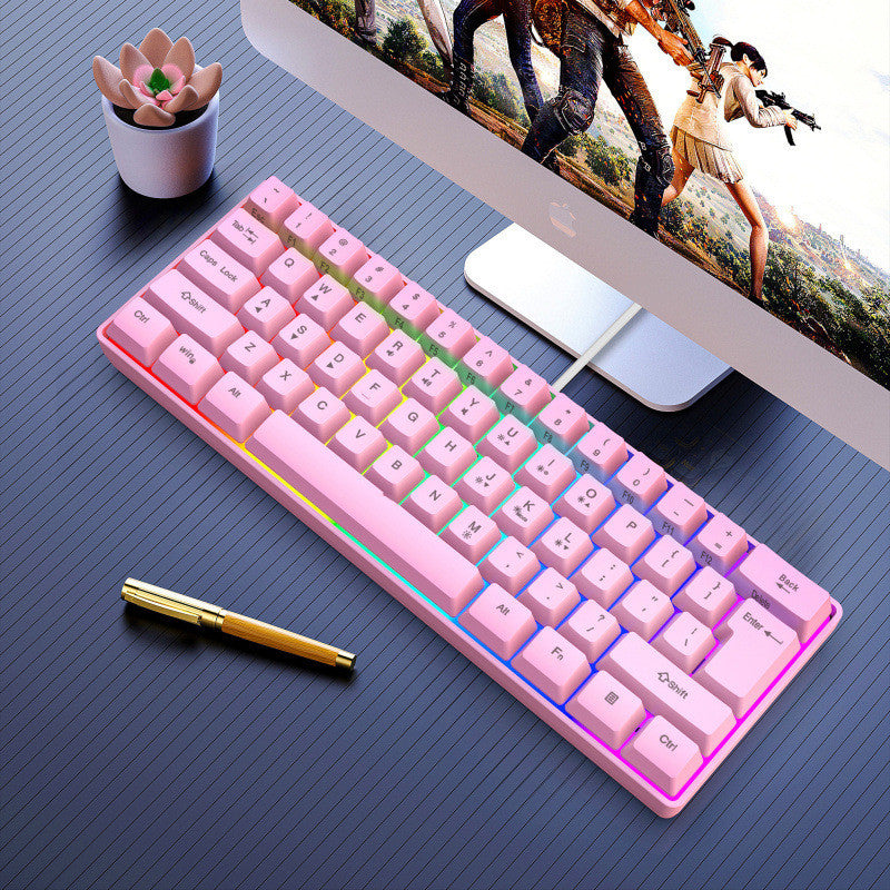 61-Key RGB Wired Gaming Membrane Keyboard