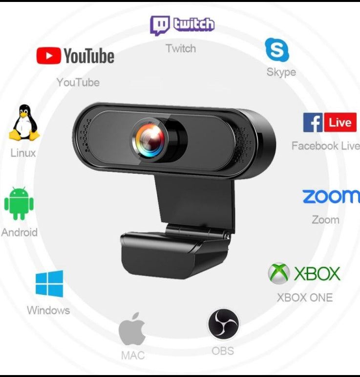 1080P–2K HD USB Webcam For Video Conferencing