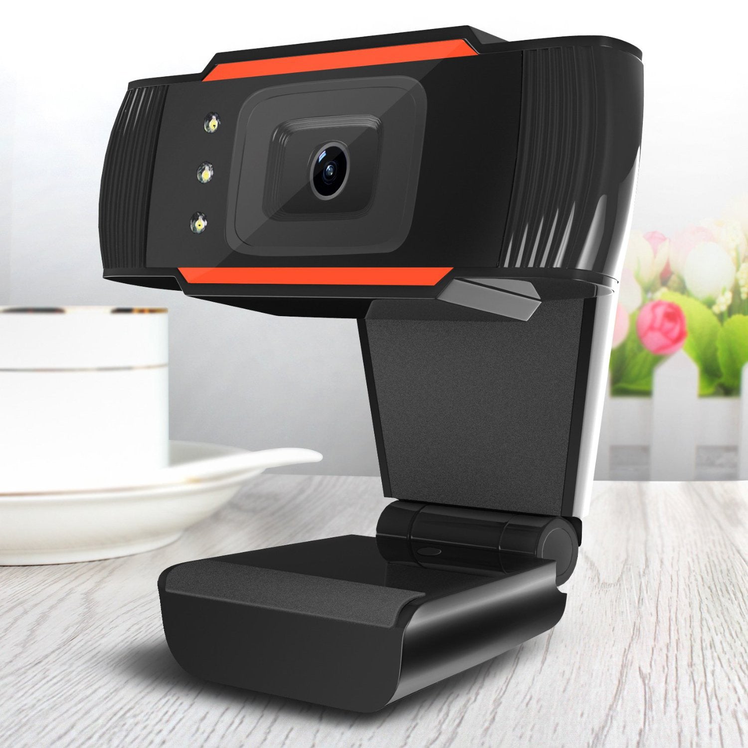 USB LED Webcam With Adjustable Brightness Fill Light