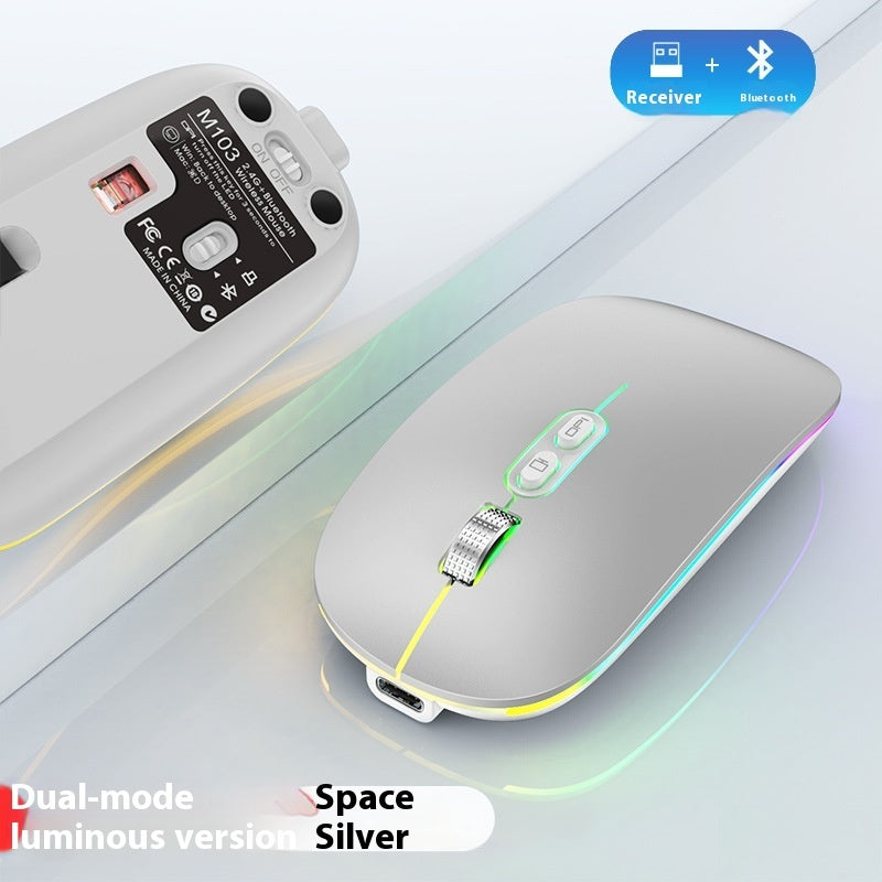 Wireless Bluetooth Dual-mode Mouse Luminous Mute