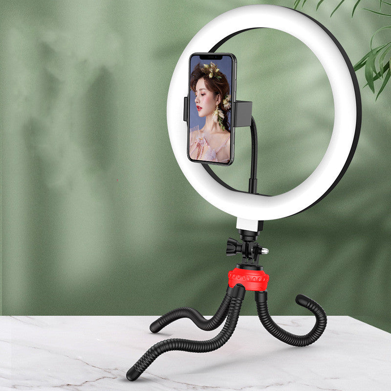 Apple Compatible 10-Inch LED Ring Light With Desktop Tripod
